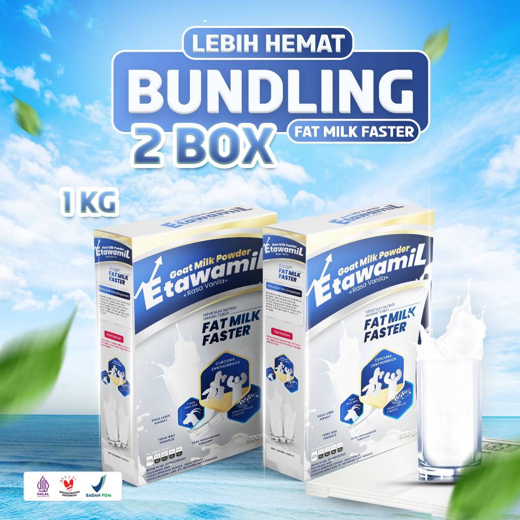 

ETAWAMIL WEIGHT GAIN - Susu Gemuk Penambah Berat Badan & Nafsu Makan Halal BPOM 1000 gram 1 KG
