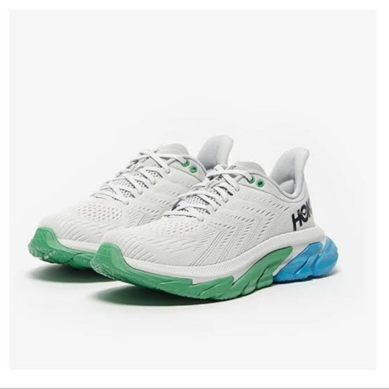 Sepatu Pria Hoka One One Clifton Edge Nimbus Cloud Green Blue