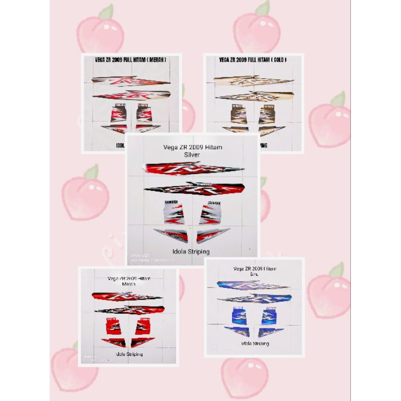 Striping Vega ZR 2009 Hitam Merah