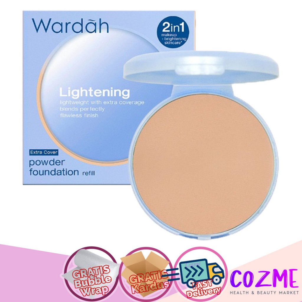 WARDAH REFILL Lightening Powder Foundation Extra Cover