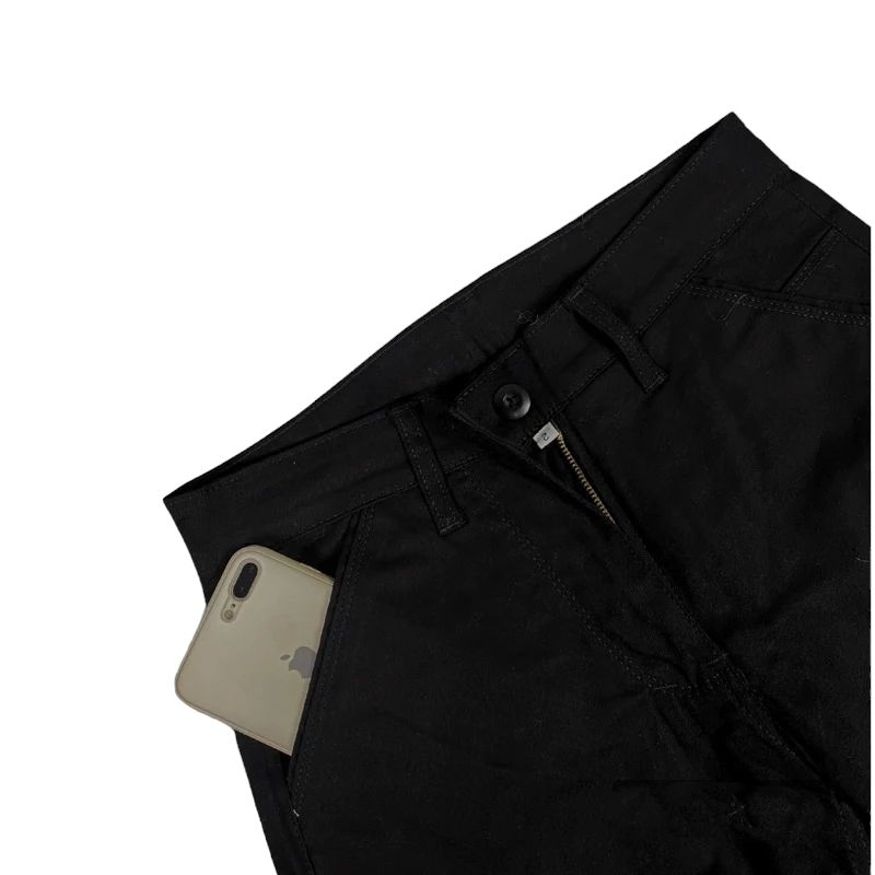 CELANA CHINO PRIA SLIM FIT STRETCH CASUAL FORMAL HITAM