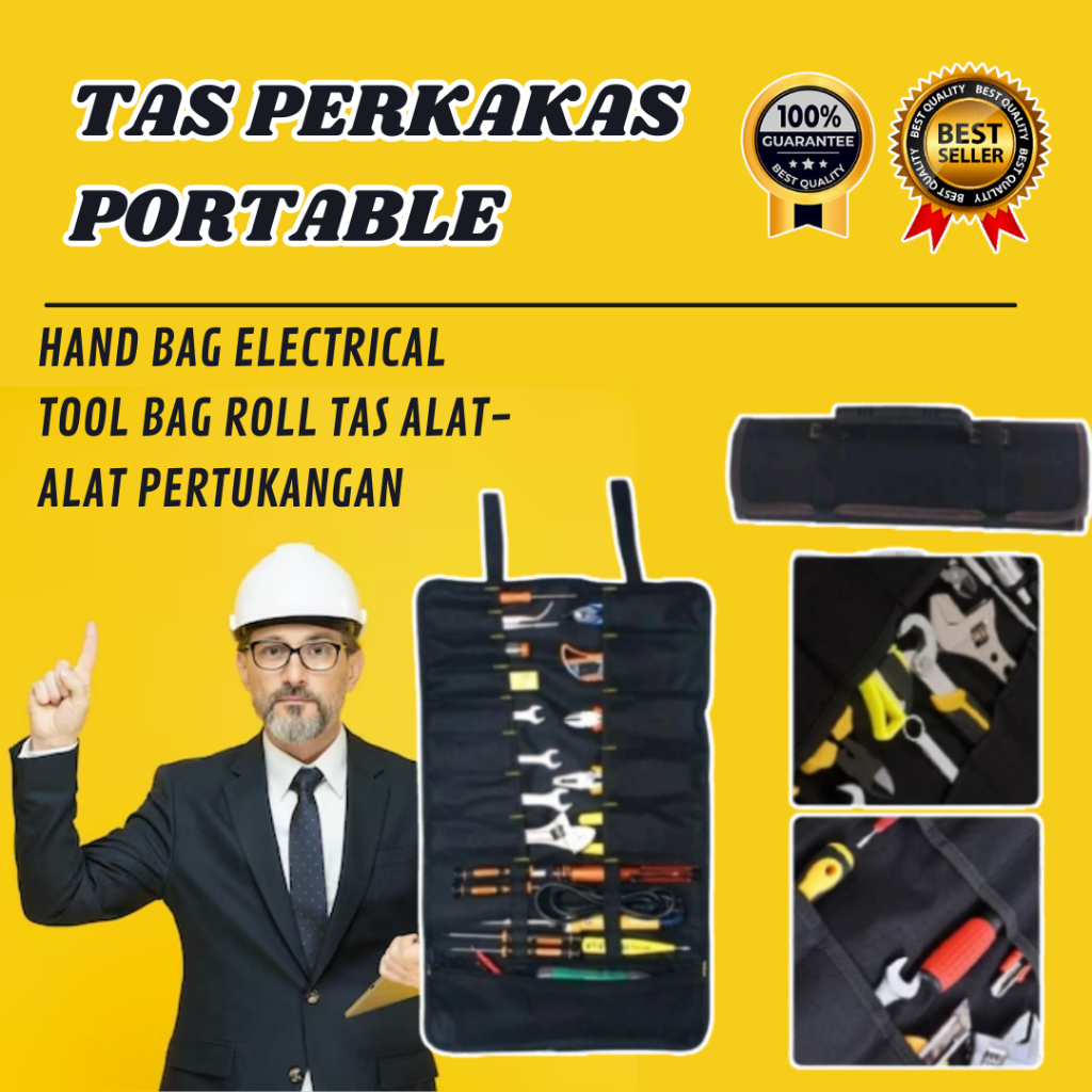 Tas perkakas tukang listrik Bahan Kuat untuk membawa alat alat teknisi