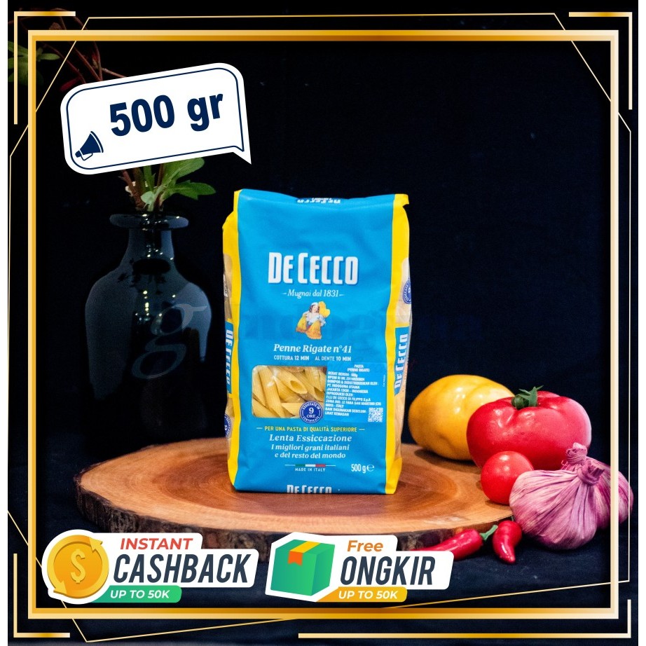 

DE CECCO PENNE RIGATE PASTA 500 GR