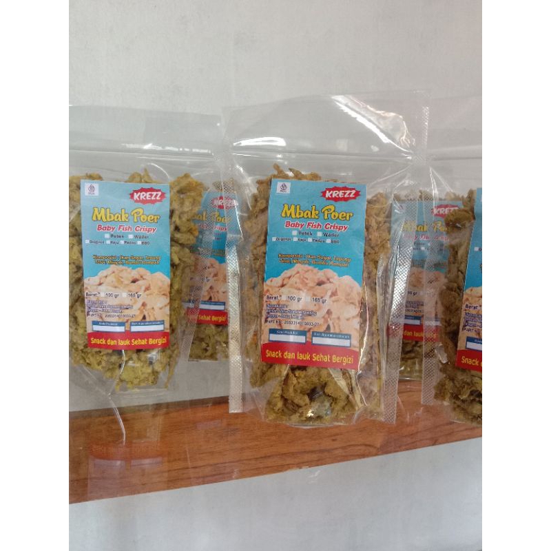 

keripik ikan ikan crispy MbPoer makanan sehat