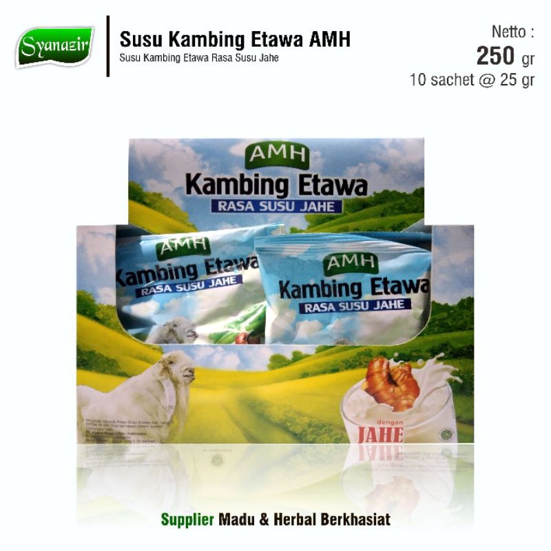 

Susu Kambing Etawa Rasa Jahe 10 sachet @ 25 gr