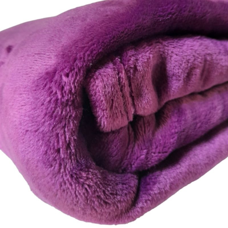 Selimut bulu lembut polos / selimut polos premium quality hitam putih merah pink abu  navy  toska bi