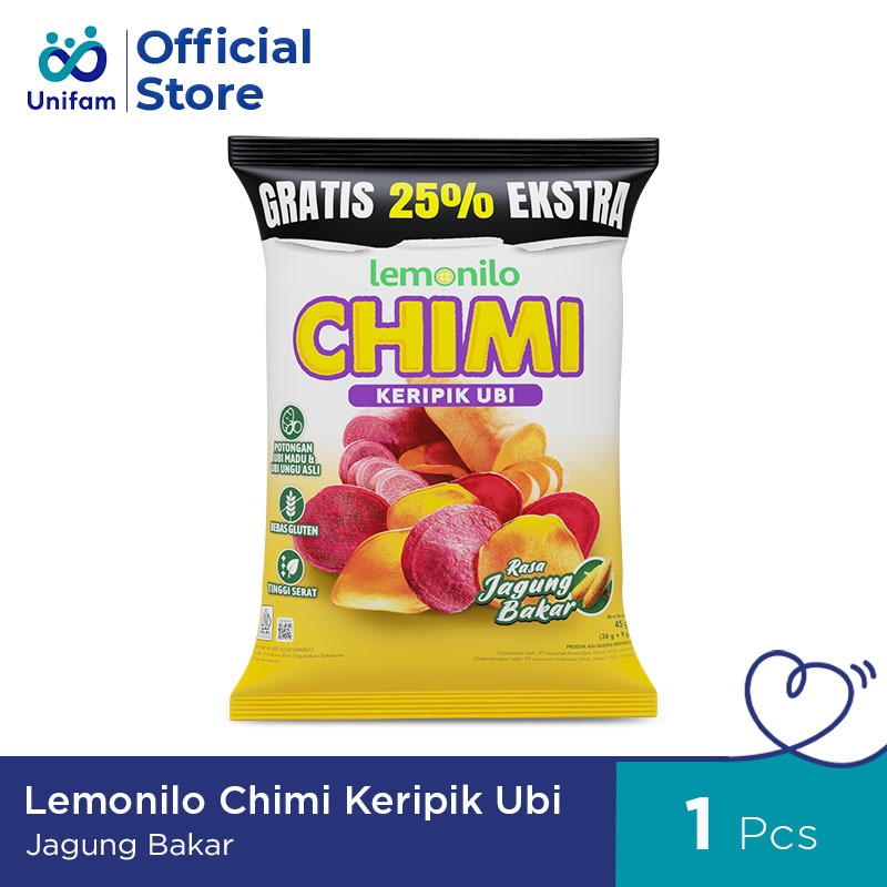 

Lemonilo Chimi Keripik Ubi Rasa Jagung Bakar 50 gr Lokal