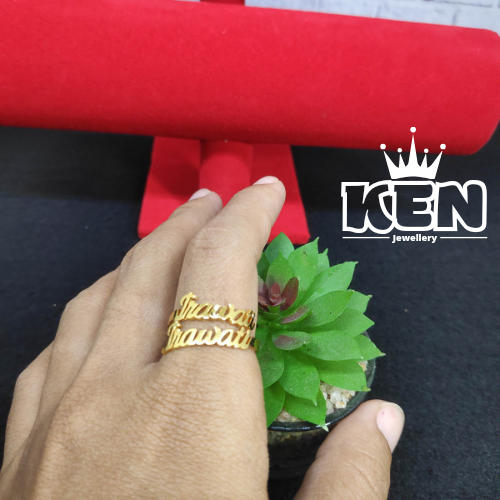 Cicin Custom Nama Lapis Emas 24K Anti Karat
