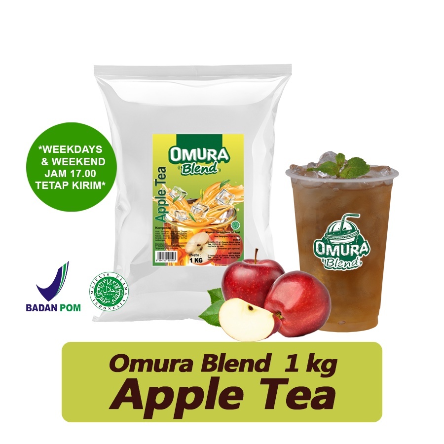 

BLEND Bubuk Minuman Premium Rasa Apple Tea / Teh Apel Mix Gula 1 Kg & 500 Gram Indonesia Powder