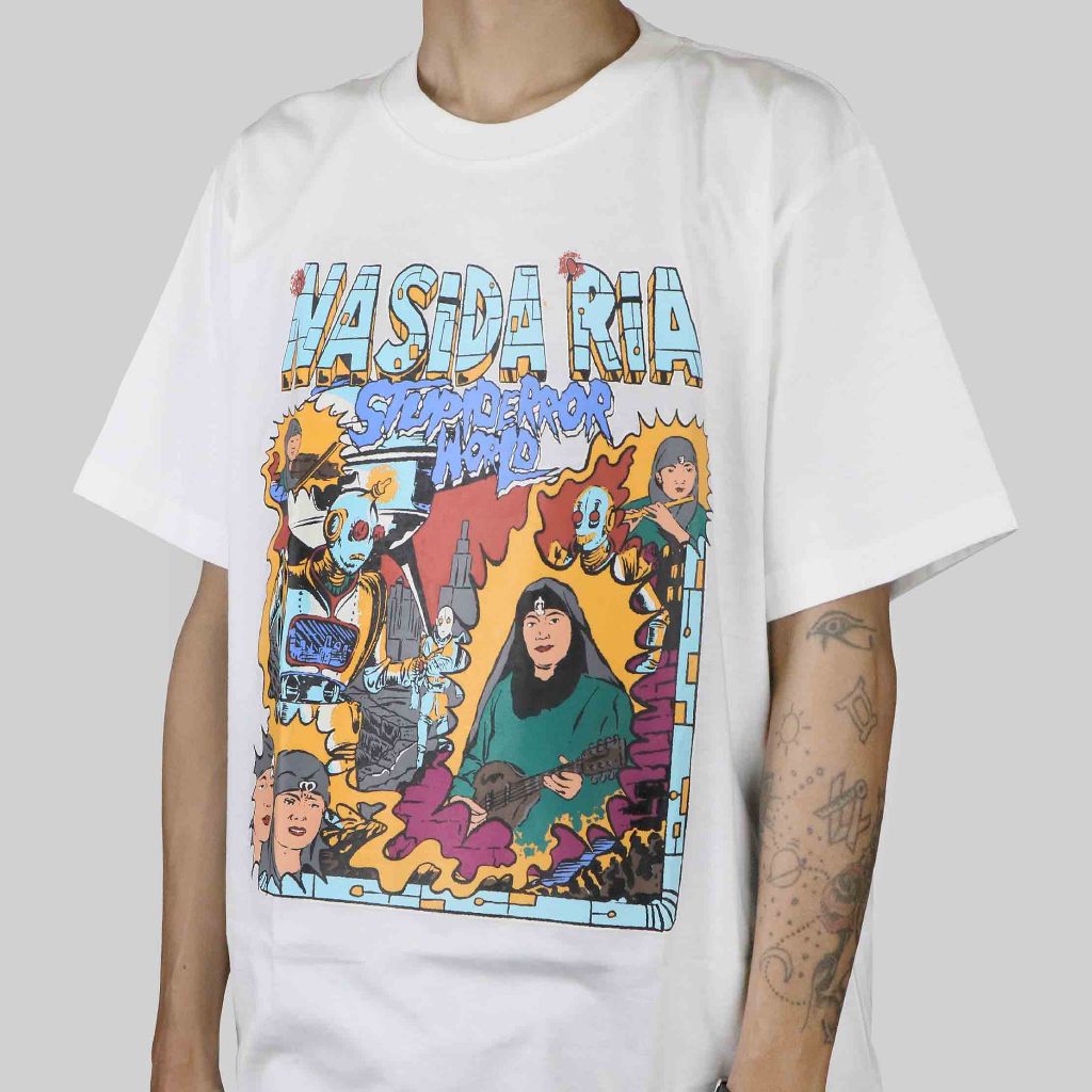 Metalgear Music Original Nasida Ria - Tenaga Manusia White Tshirt Baju Kaos