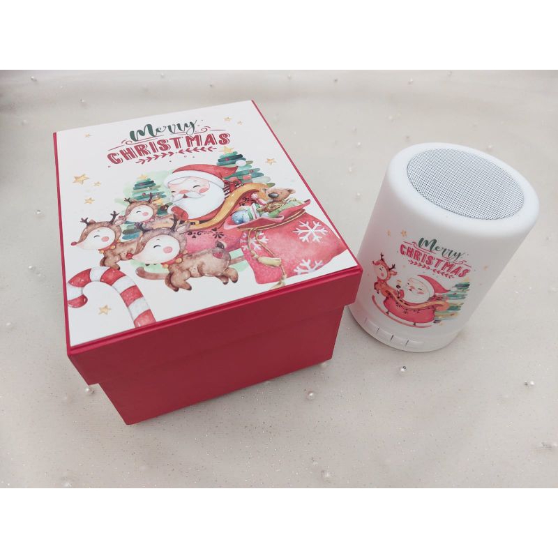 

hampers natal / bingkisan natal / parcel natal / hampers christmas / souvenir / smart lamp with bluetooth speaker custom UV print