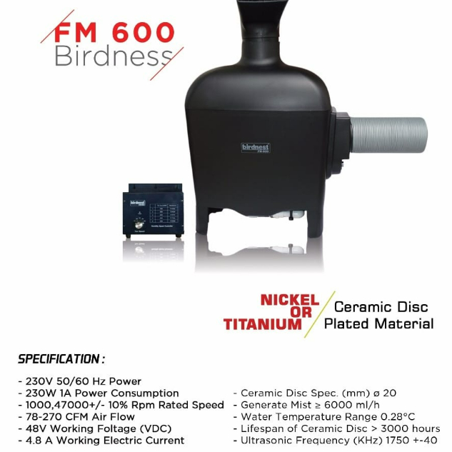 MESIN EMBUN BIRDNEST FM -600 DAT
