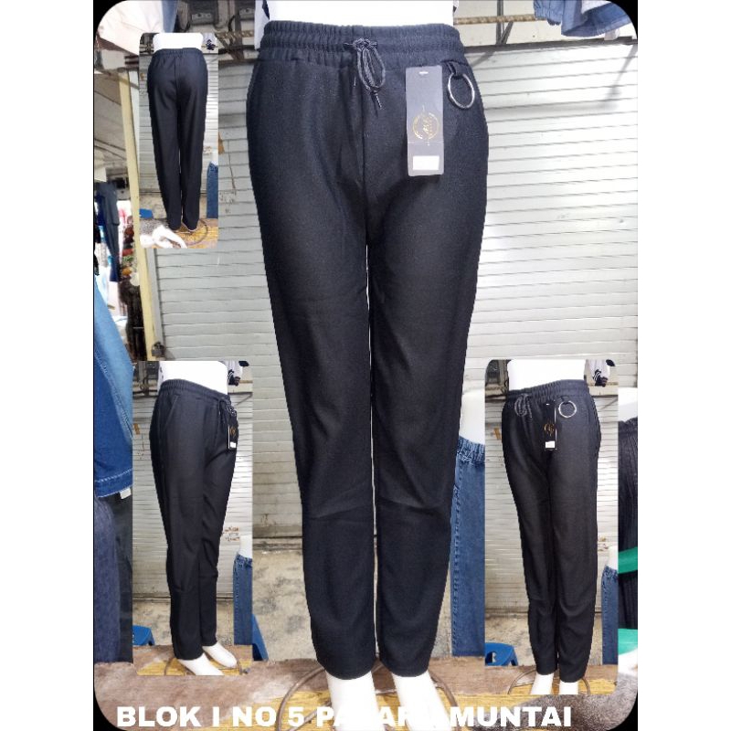 CELANA SANTAI PANJANG WANITA IMPORT J.LOVE 8221-2# KHUSUS HITAM