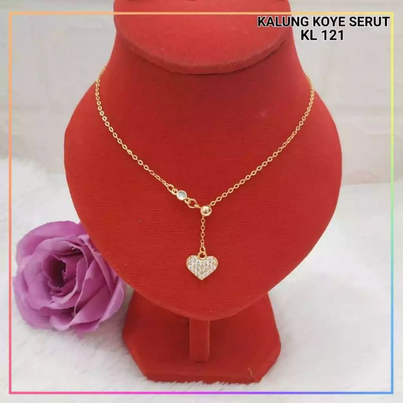 Kalung xuping kalung dewasa koye serut love perhiasan lapis emas gold KL 121