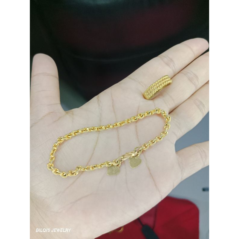 gelang koin91 medan 10gr + cincin koin 91