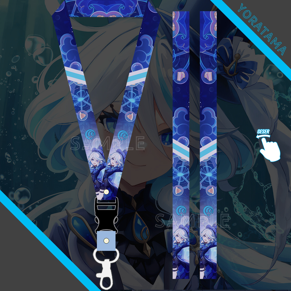 

Gantungan Tali Lanyard Furina Focalor Genshin Impact, Gantungan Anime