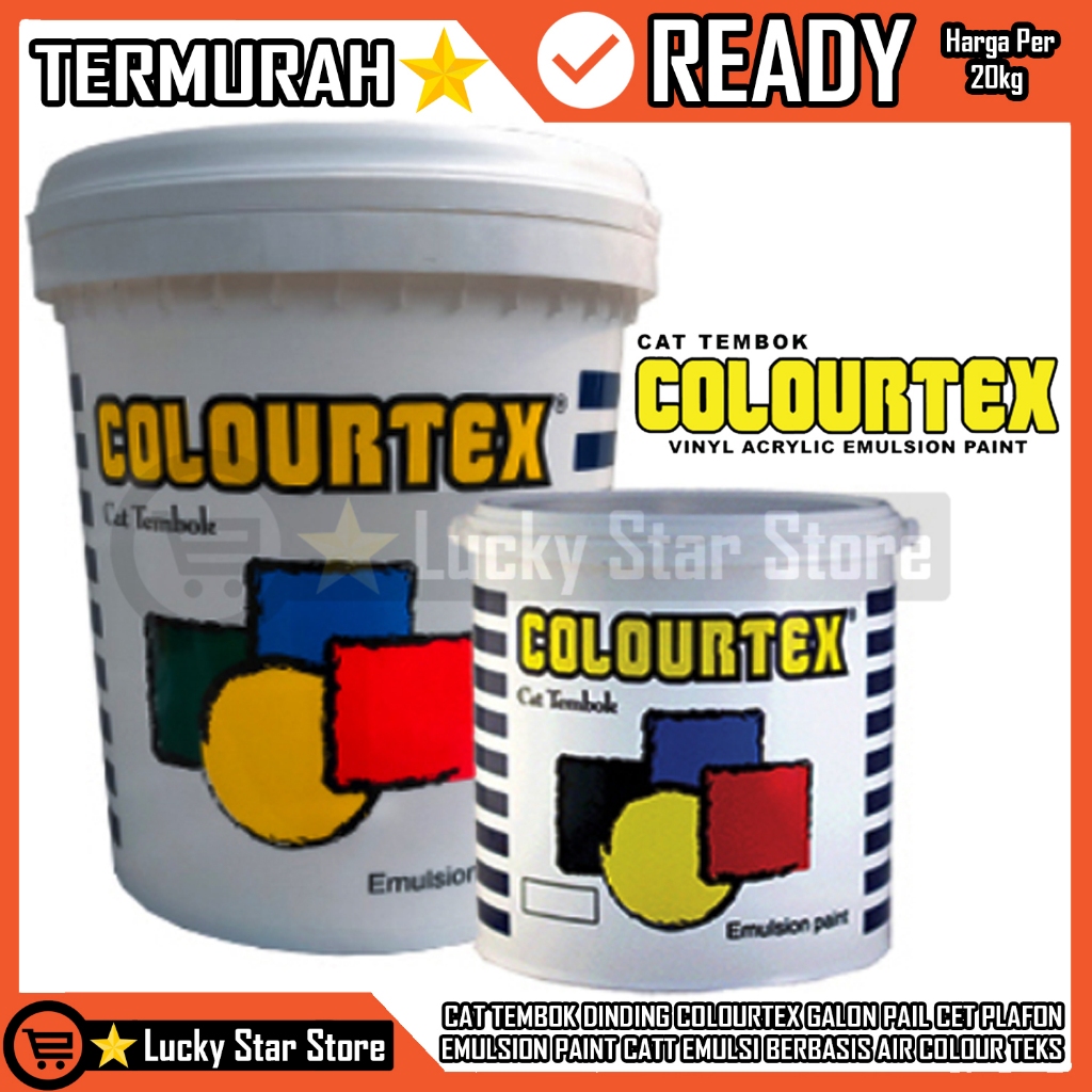 [Kargo] COLOURTEX CAT TEMBOK PAIL 20KG CET DINDING 20 KG COLORTEKS COLOURTEK INTERIOR DALAM RUANG LU