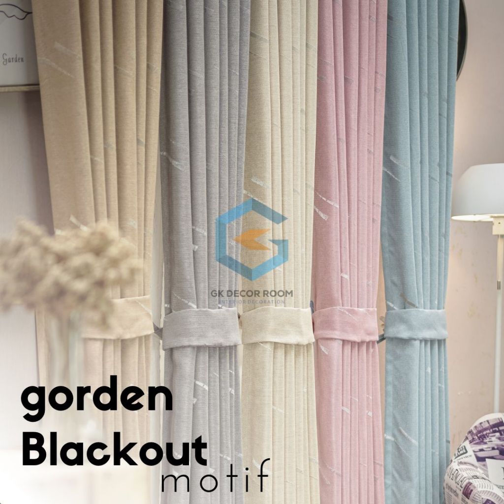 Gorden Blackout Motif / Tirai Gorden Motif Minimalis