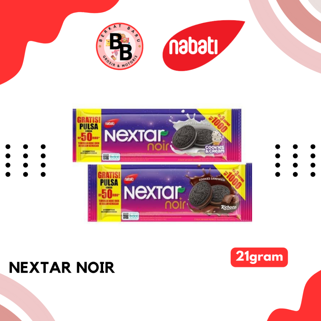 

[BB SNACK] Nextar NOIR Biscuits 21gram HARGA PER PACK ISI 10 PCS