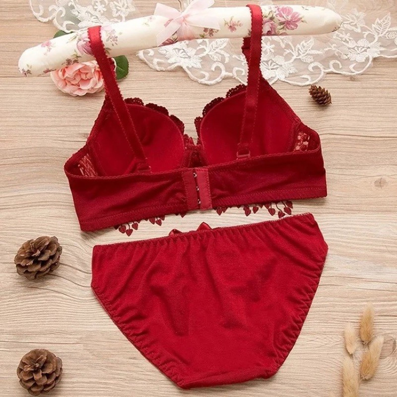 Bh Bra SET Panty Push Up Sexy Lace Korea Lingerie