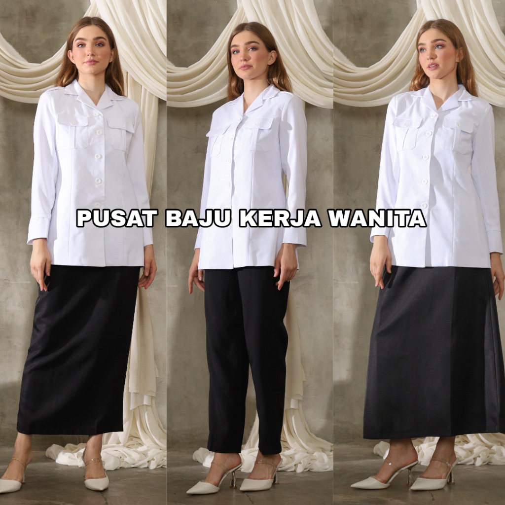 Seragam pemda wanita / Baju pdh pemda / Baju dinas pemda pns / Baju khaki pns wanita / Seragam asn w