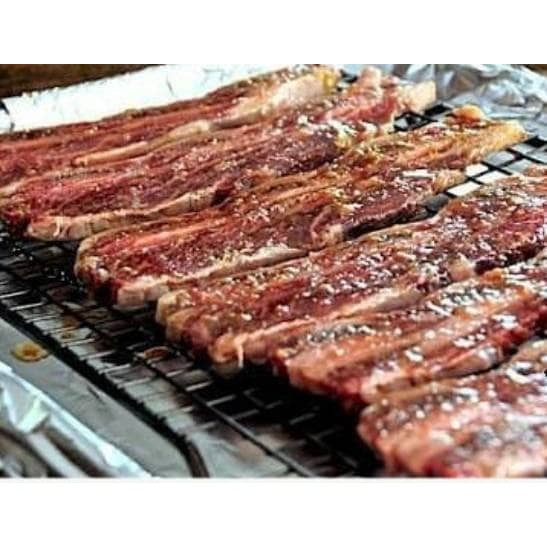 

Black Angus Short Ribs GALBI BONEIN Choice Beef Cut US 1cm 500gr Daging Sapi