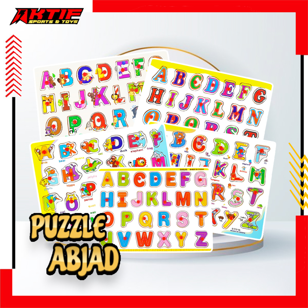 Mainan Edukasi Anak Puzzle Kayu Huruf / Mainan Edukatif Puzzle Kayu Abjad / Mainan Puzzle Bongkar Pa