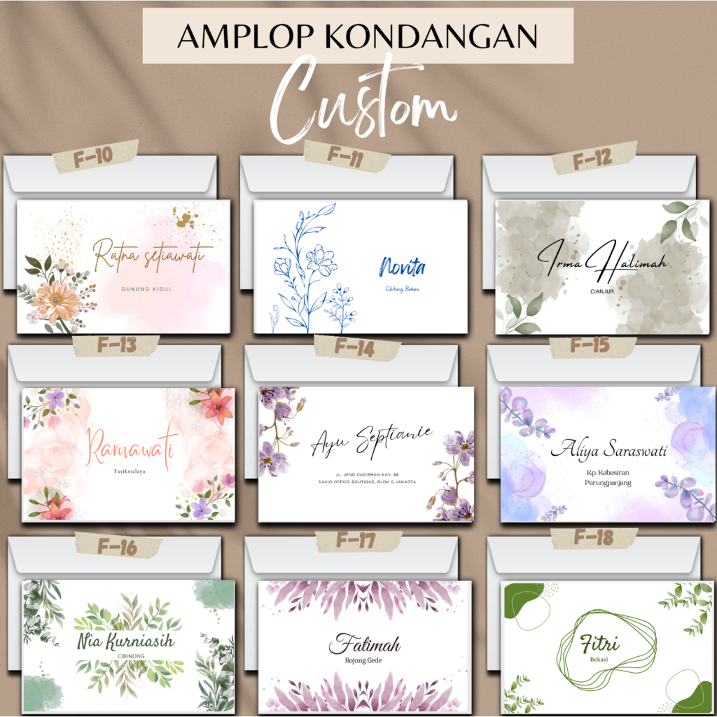 

Amplop kondangan custom kekininan aesthetic
