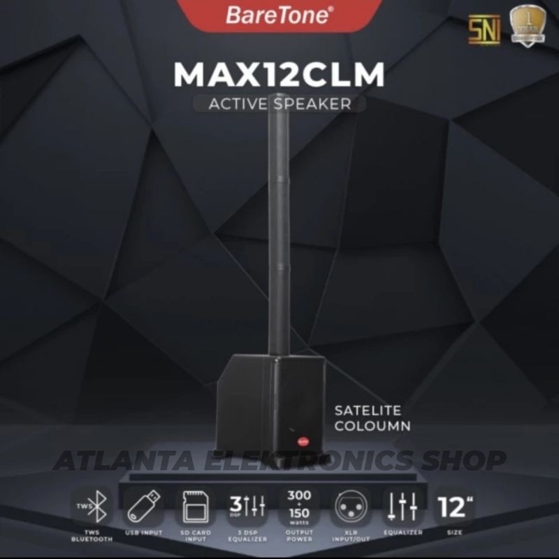 Speaker Aktif Satelite BARETONE MAX 12 CLM 12 inchi Bluetooth