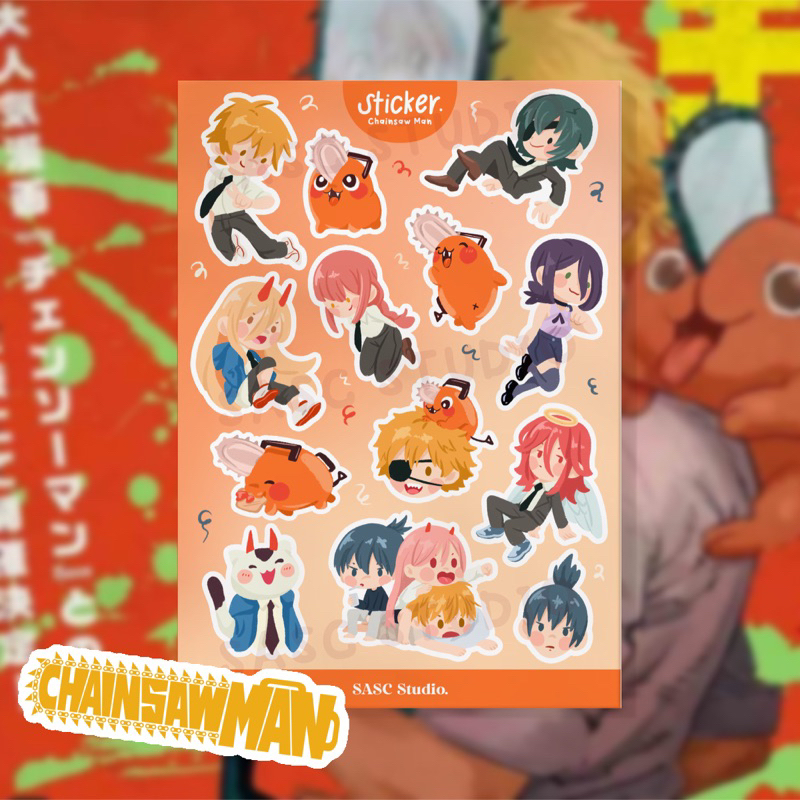 

CHAINSAW MAN Stickersheet A6 waterproof