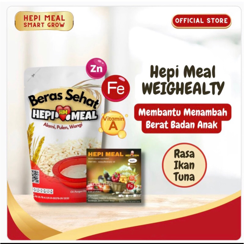 

HEPIMEAL Smart grow Bubur/nasi Tim homemade Fortifikasi WEIGHEALTY ikan tuna