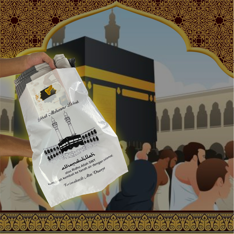 

H3T (Isi 50Pcs Size 25 x 35) Kantong Plastik Ibadah Haji, Umroh, Lebaran Haji Kantong Plastik