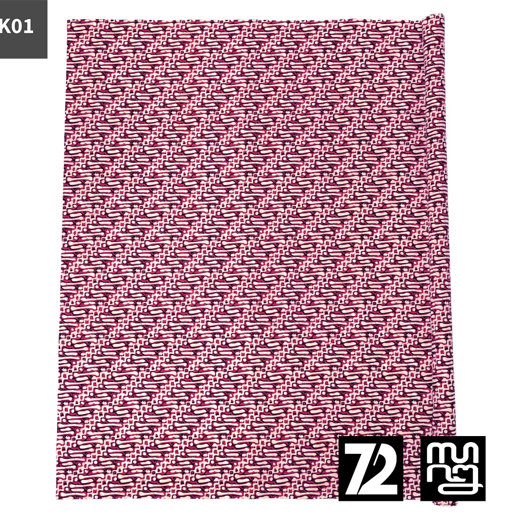 KAIN BATIK PREMIUM Bahan Katun Motif Parang Warna Merah Putih 728770 Cap 72 Jarik Jarit Samping Keba