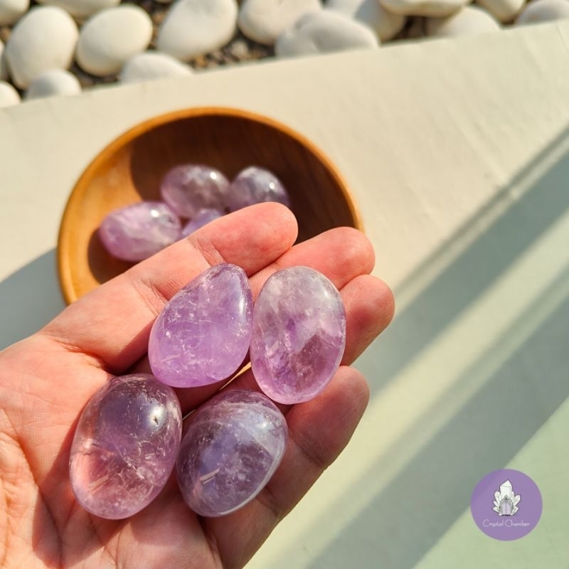 Gemmy Amethyst Tumbled Stone Crystal Quartz