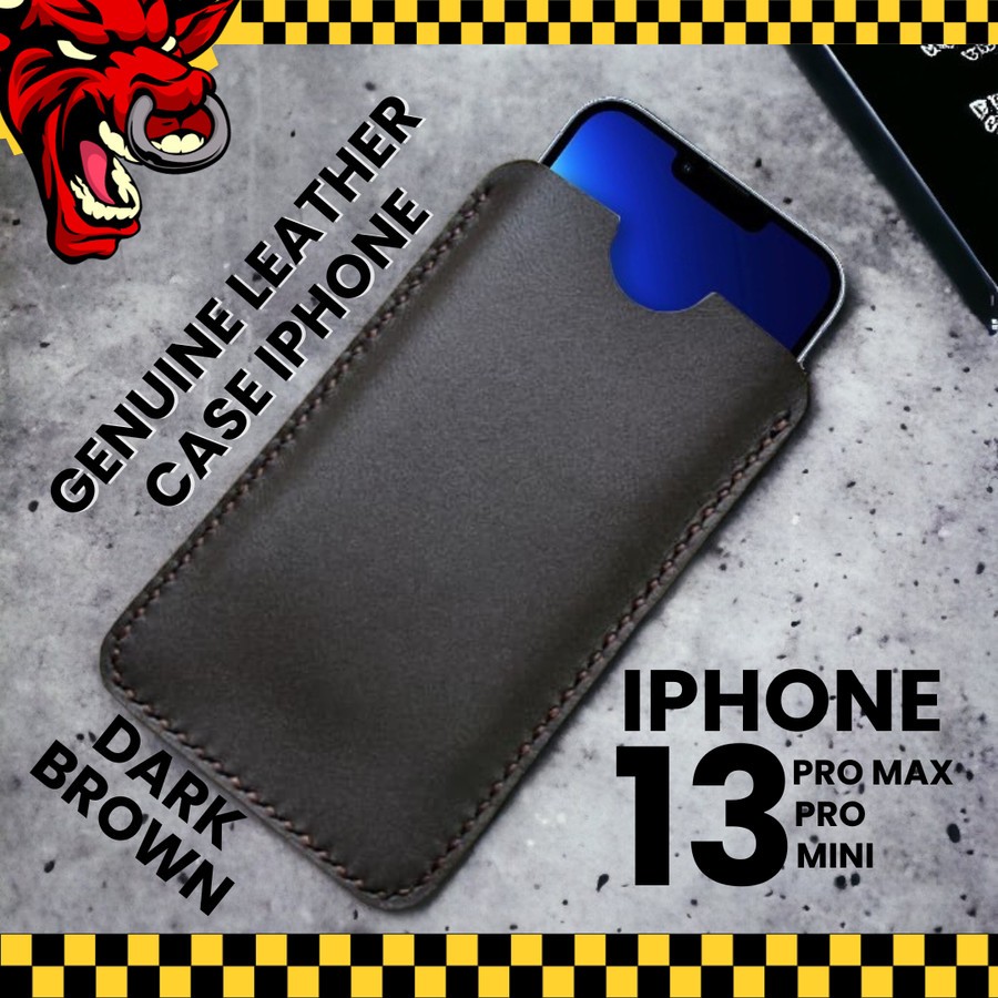 casing hp iphonee kulit asli genuine leather case pouch sarung hp