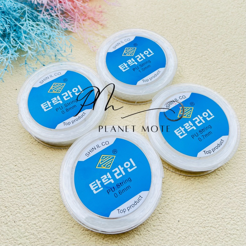 Tali Senar Elastis Premium Korea 0.5 - 1.0 Bahan Kerajinan Diy