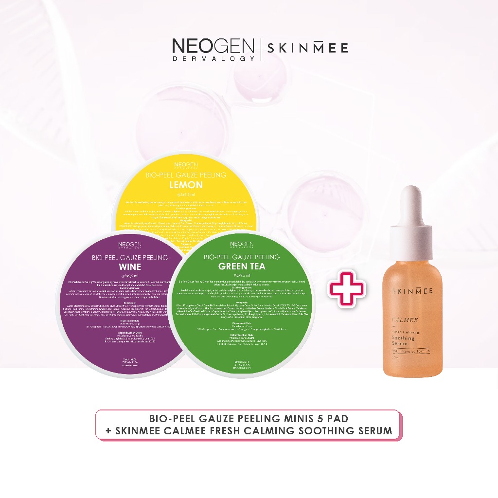 NEOGEN DERMALOGY BUNDLE  Bio Peel Pad Mini + SKINMEE Calming Soothing Serum
