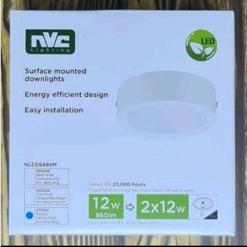 Downlight LED Outbow 12 Watt Putih 5700K NVC