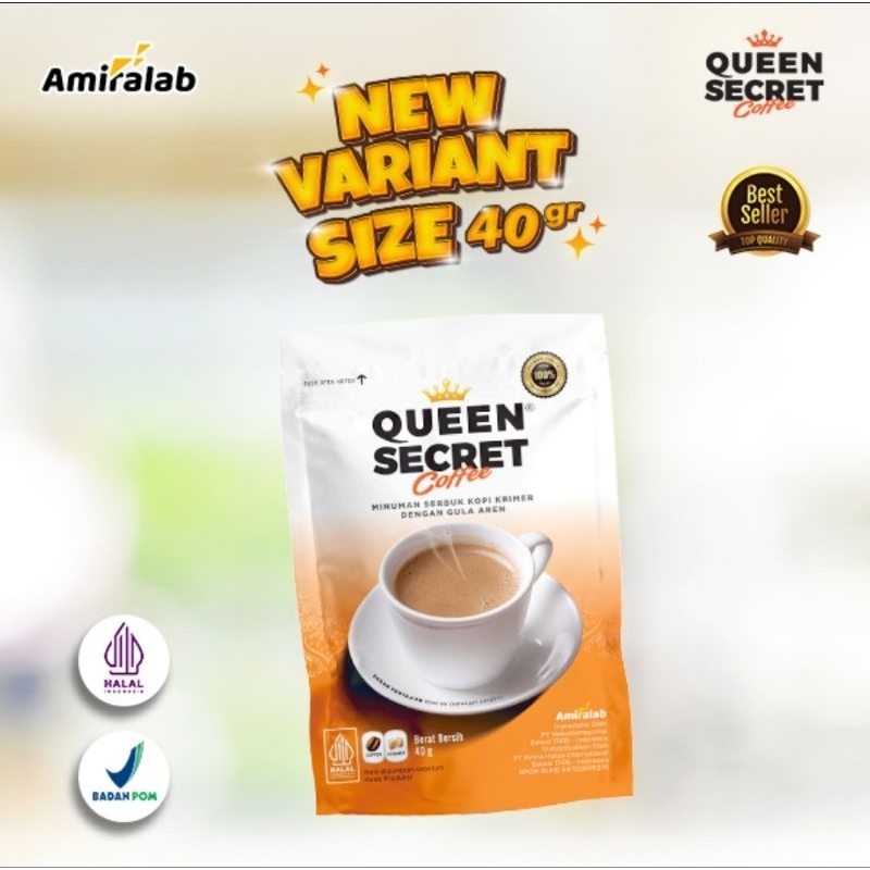 

AMIRALAB Queen Secret Coffee Travelpack Minuman Kopi Pelancar Haidd Menstruasi Telat Terlambat Siklus Bulan Melancarkan Alami Ampuh Untuk Busui KB Kesehatan Wanita 40gr