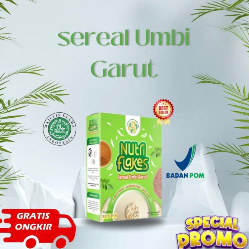 

Nutriflakes ( 1 Box ) ORI Sereal Umbi Garut Asam Lambung - Ampuh Mengatasi Asam Lambung