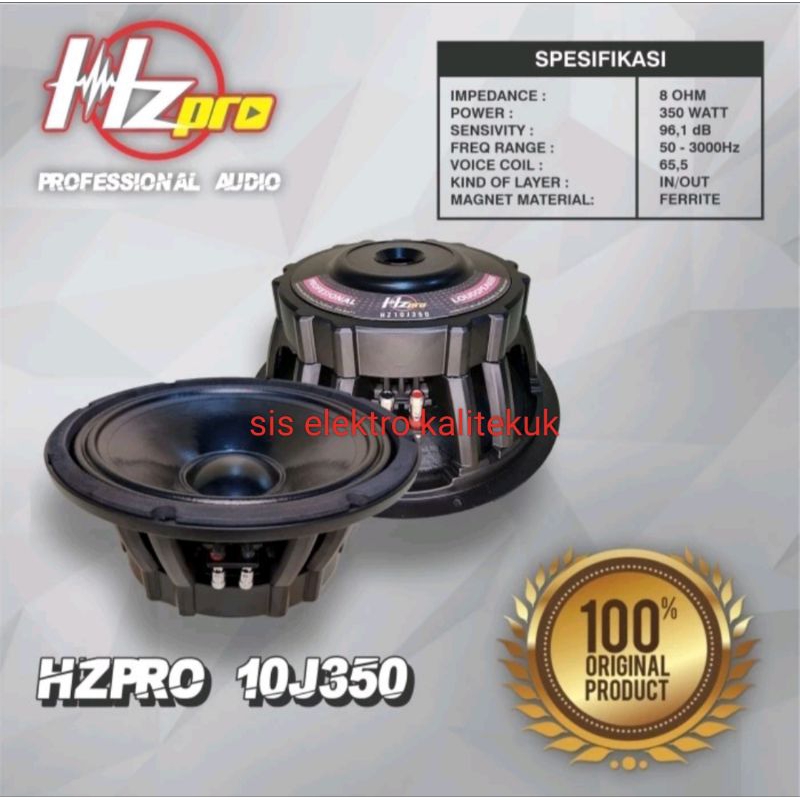 Speaker 10 Inch HZ PRO 10J350