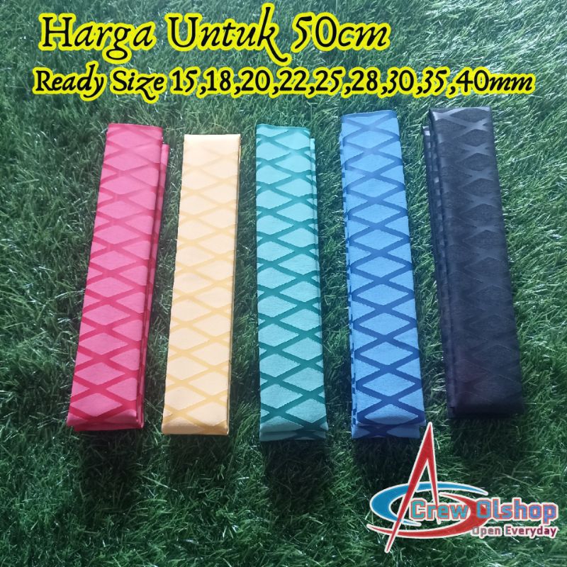 Grip bakar joran pancing atau Karet Joran Pancing Bakar motif x Panjang 50cm diameter 15 - 40mm