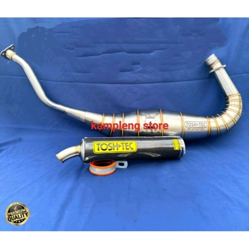 Knalpot Ninja 2 tak TOSTECH Exhaust stainless carbon-01 step ori standar/cobra