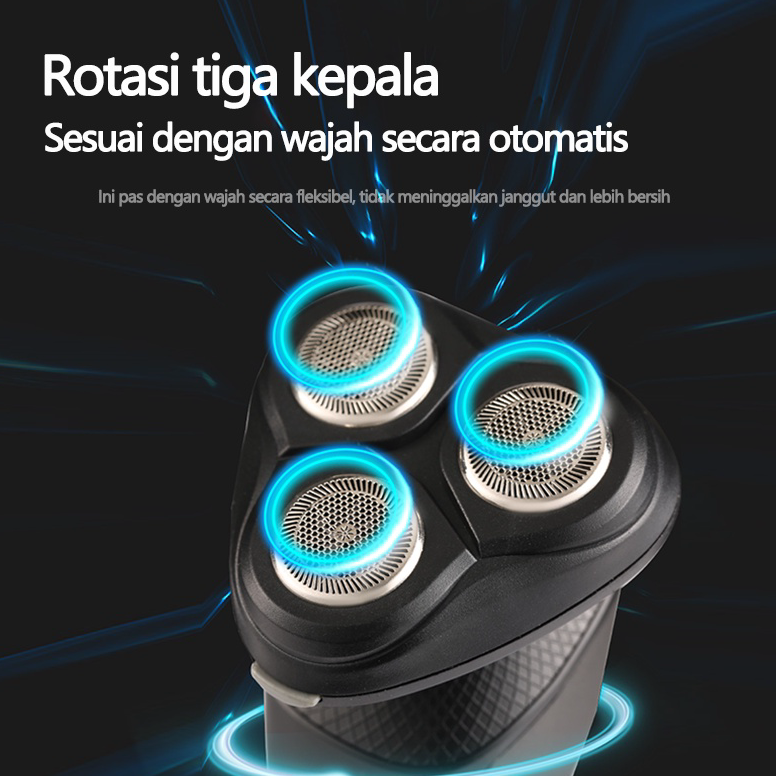 Pesan ajac1C6o Abeni Alat Cukur Elektrik /Shaver/cukur jenggot  Listrik Portable 3IN1 Upgrade kelabu