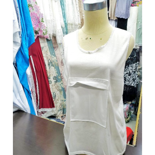 Terlaris Kaos Singlet Haji wanita Dan pria berkantong sleting Kaos haji berkantong kaos singlet katu