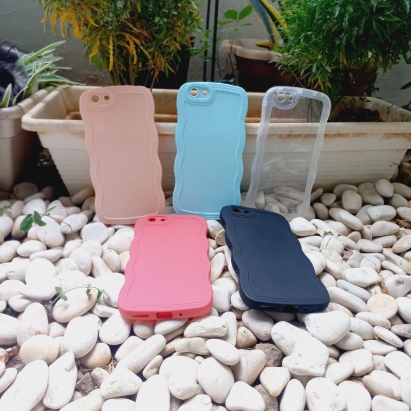 Case Vivo 1606 Softcase Gelombang Camera Protection Vivo Y53 2017