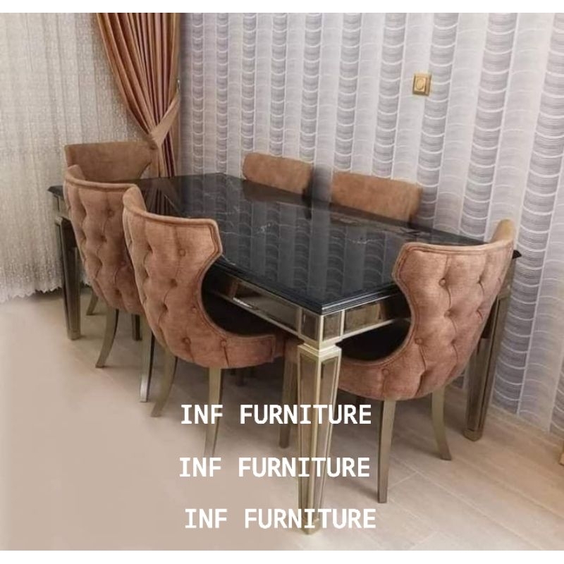 meja makan mewah 6 kursi set meja makan 6 kursi meja makan marmer asli