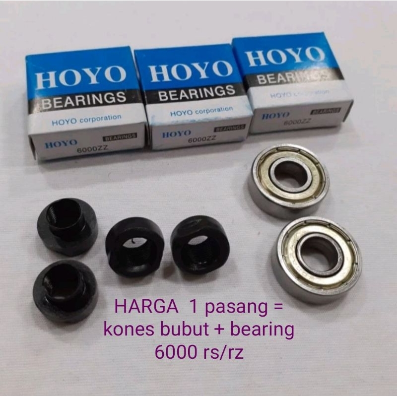 kones bubut dan bearing 6000 rs