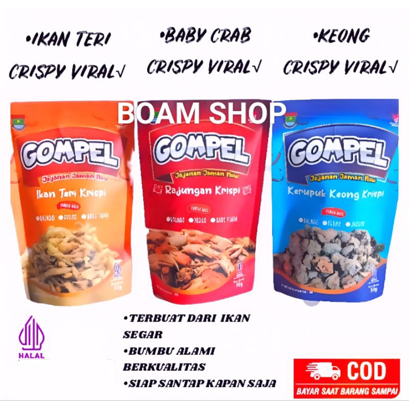 

BISA COD(TERMURAH)MAKANAN RINGAN BABY CRAB RAJUNGAN CRISPY VIRAL+IKAN TERI CRISPY+KEONG CRISPY PAKET MURAH