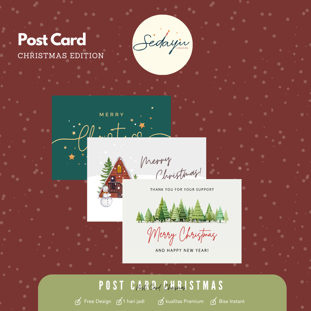 

Post Card Christmas | Post Card Natal | Post Card Bali | Post Card Tahun Baru | Ready Stock Siap Kirim